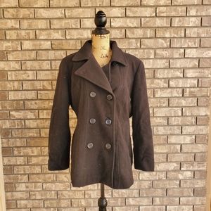 Anne Klein wool pea coat dress coat women's